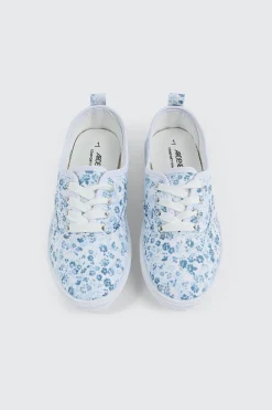 Floral Lace up Sneakers