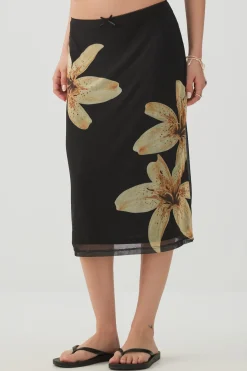 Floral Mesh Skirt