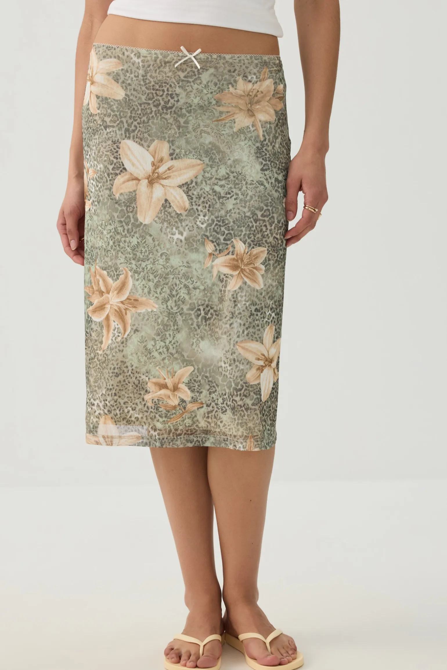 Floral Mesh Skirt