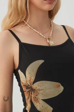 Floral Mesh Tank Top