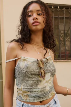 Floral Mesh Tank Top