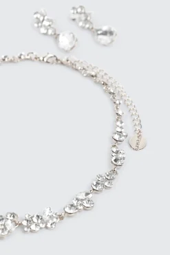 Floral Necklace and Earring Set