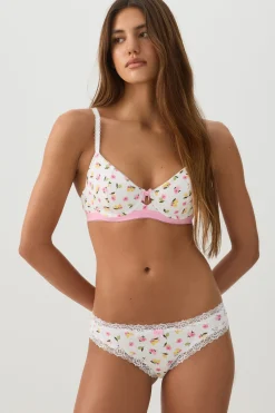 Floral Rib Bra