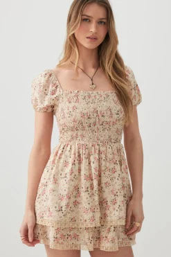 Floral Tiered Midi Dress