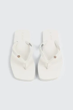 Flower Embellished Flip Flops