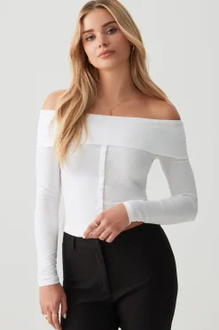 Foldover Button Down Top