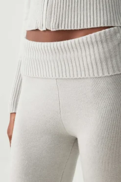 Fold Over Flare Leg Pants