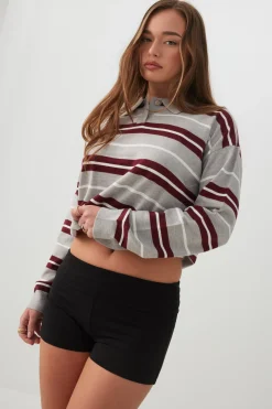 Foldover Waist Mini Biker Shorts