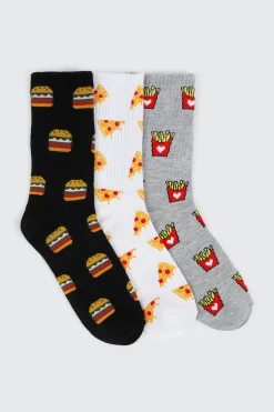 Food Print Crew Socks