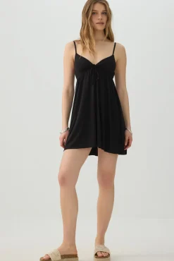 Front tie Babydoll Mini Dress