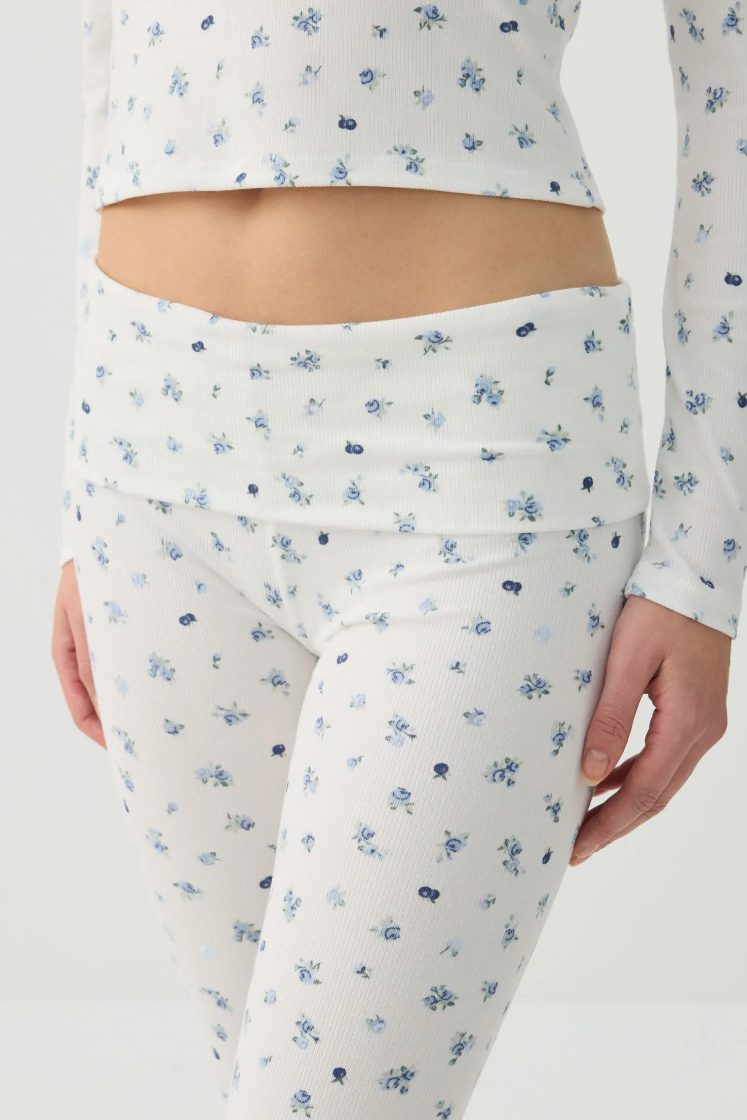 Fruit Print Super Soft Rib PJ Pants