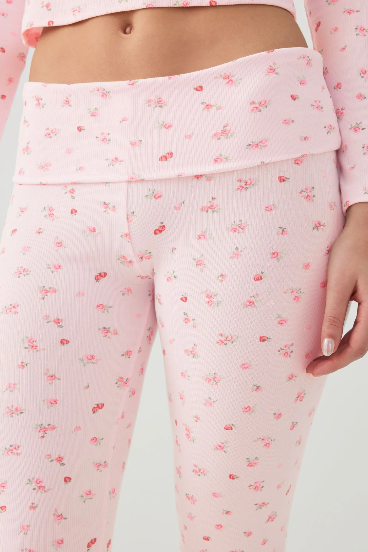Fruit Print Super Soft Rib PJ Pants