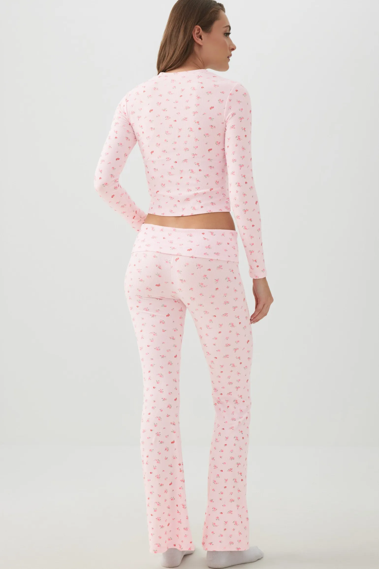Fruit Print Super Soft Rib PJ Pants