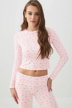 Fruit Print Super Soft Rib PJ Top