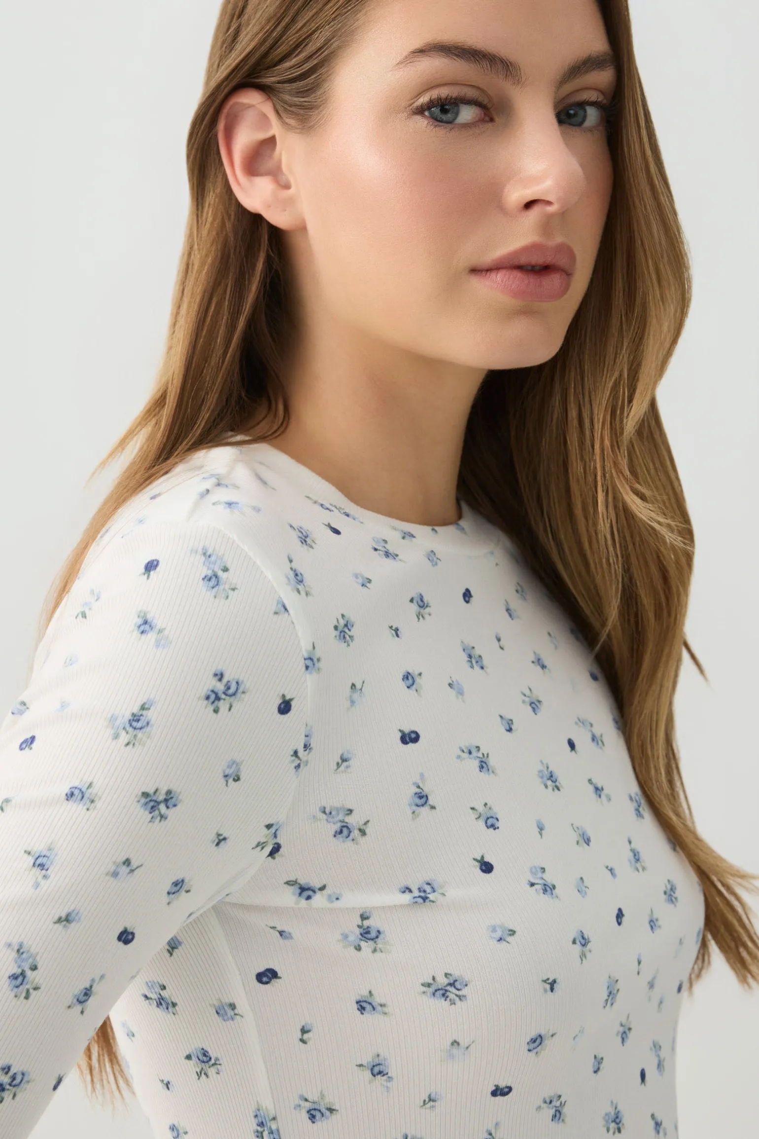 Fruit Print Super Soft Rib PJ Top