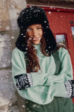 Fuzzy Knit Turtleneck Sweater