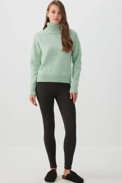 Fuzzy Knit Turtleneck Sweater