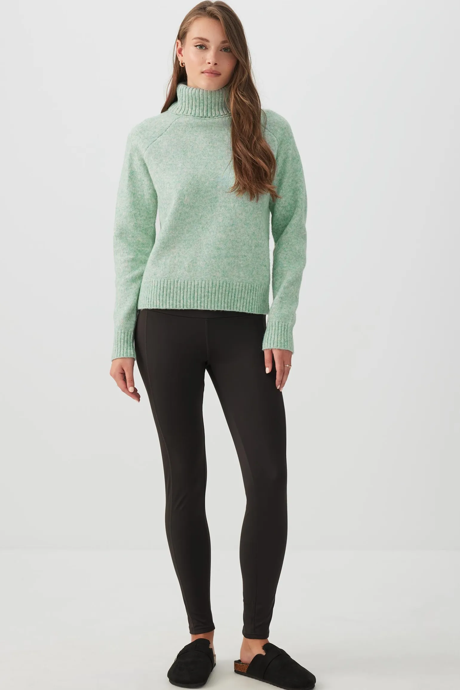Fuzzy Knit Turtleneck Sweater