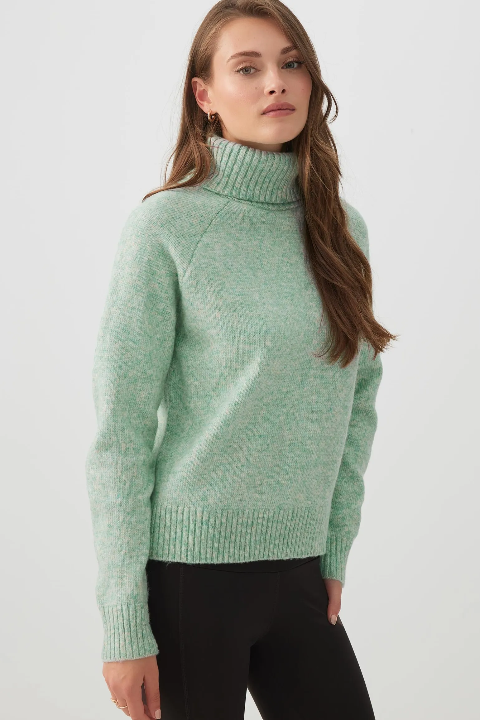 Fuzzy Knit Turtleneck Sweater