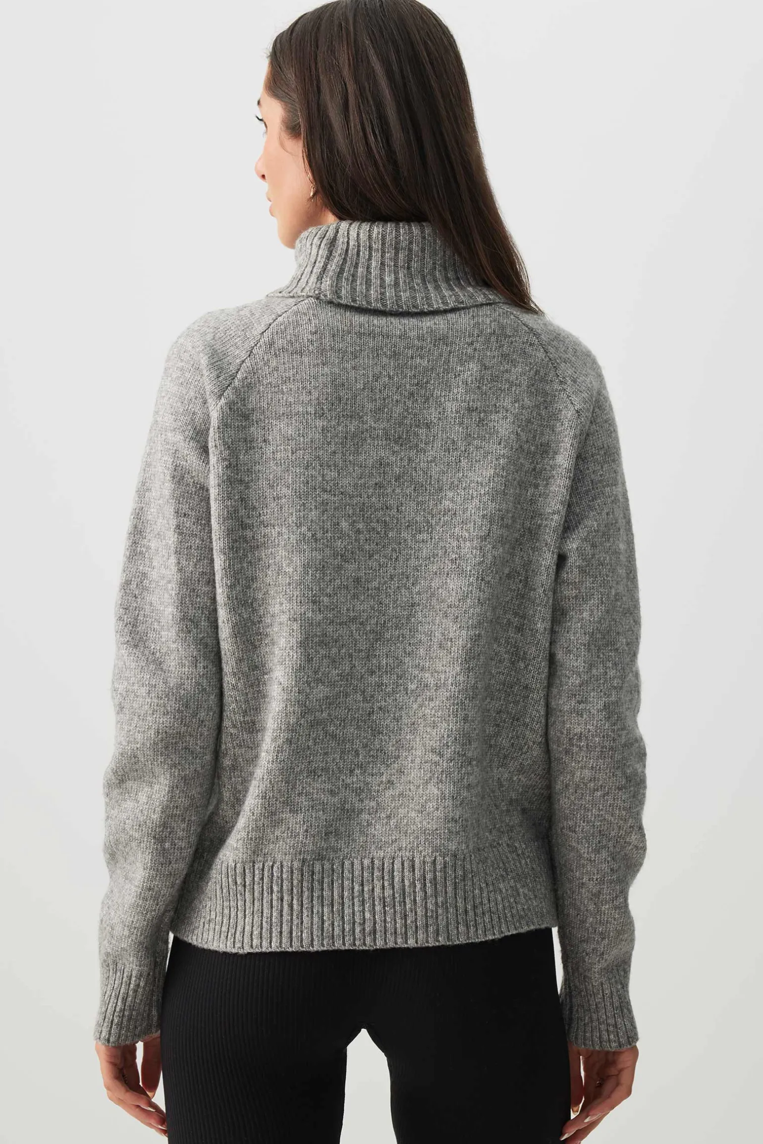 Fuzzy Knit Turtleneck Sweater