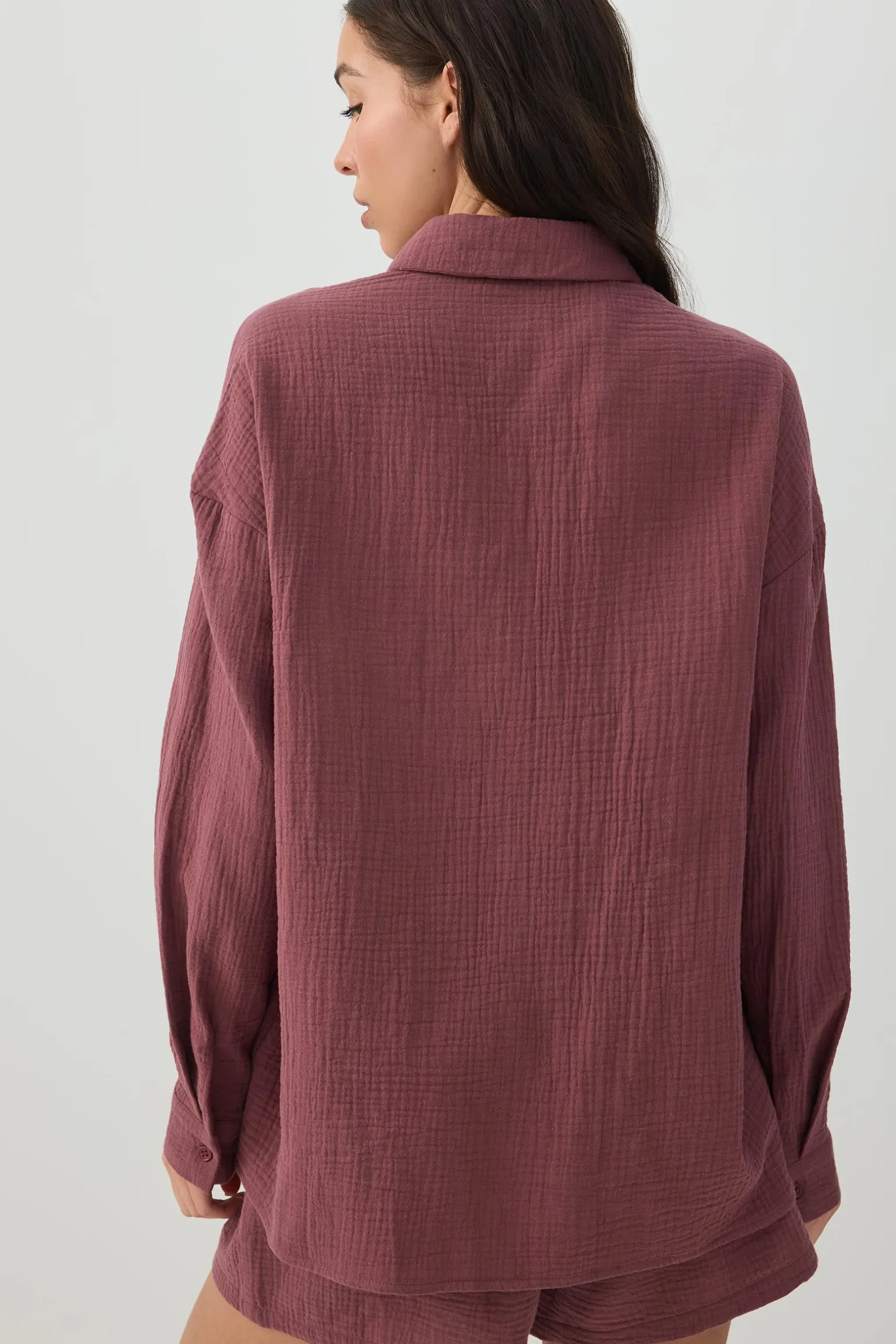 Gauze Button Up Shirt