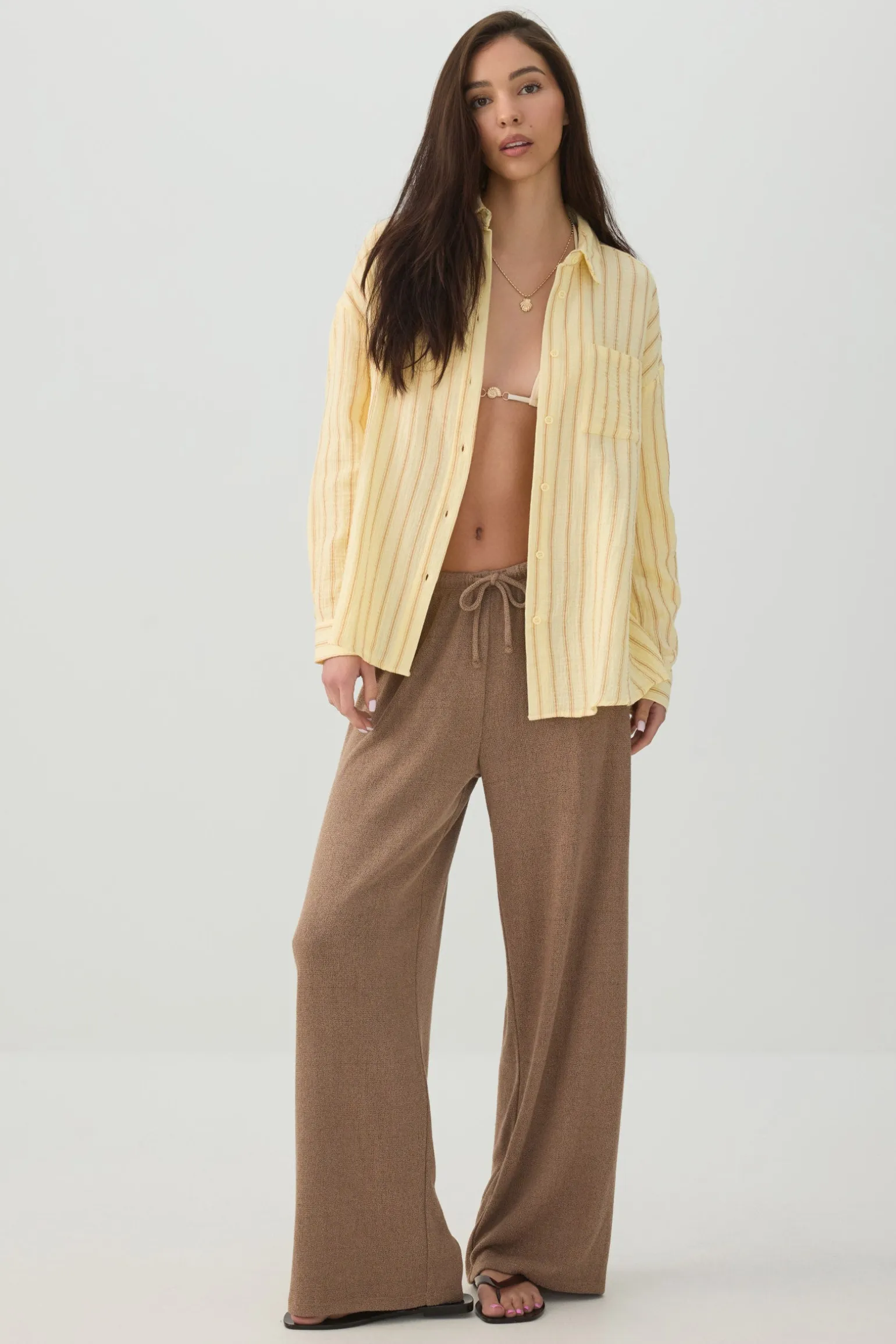 Gauze Button Up Shirt