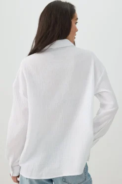Gauze Button Up Shirt