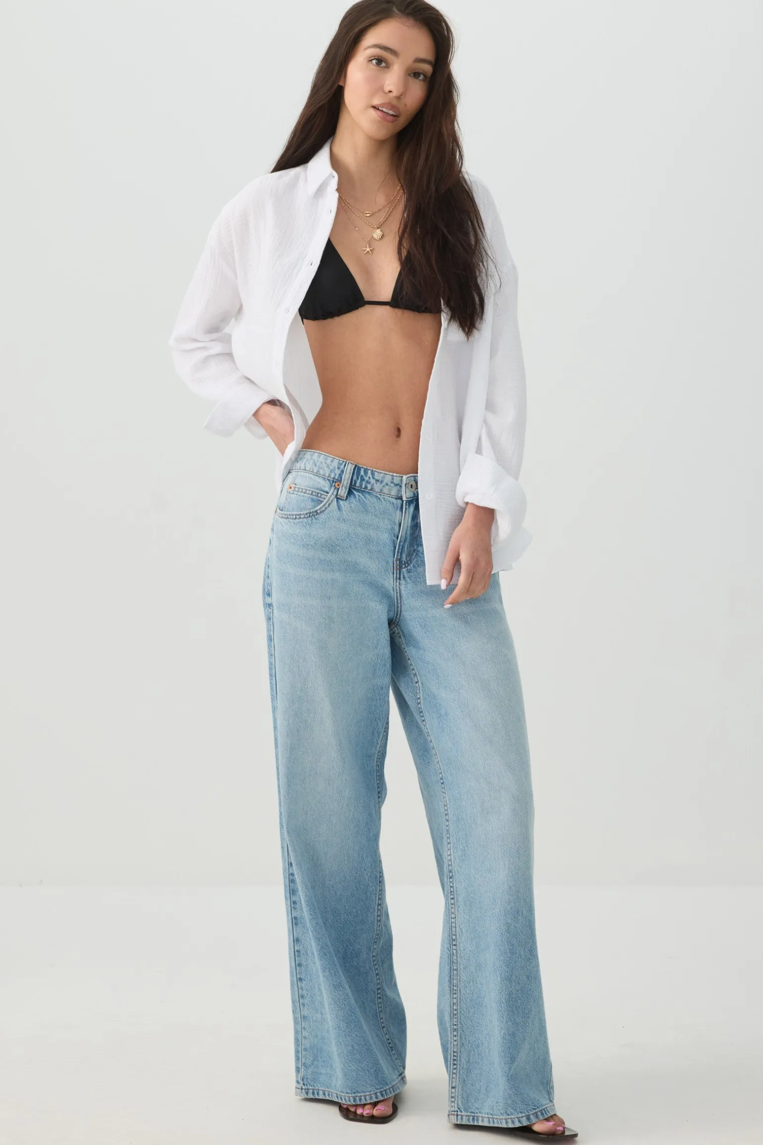 Gauze Button Up Shirt