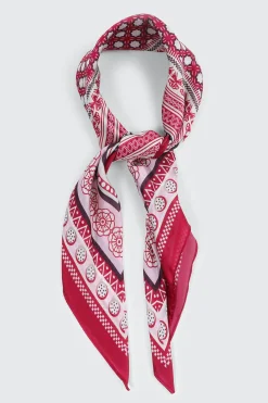 Geometric Print Square Satin Scarf