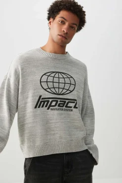 Graphic Crew Neck Sweater