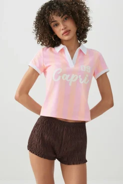 Graphic Johnny Collar Polo Shirt
