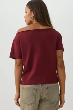 Graphic Off Shoulder T-Shirt