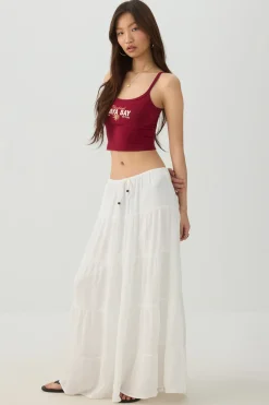Graphic Ribbed Crop Tank Top