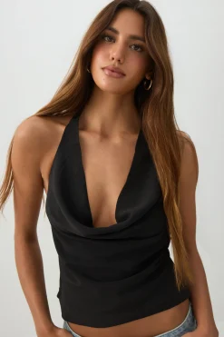 Halter Cowl Tank Top