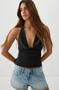 Halter Cowl Tank Top