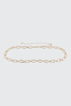 Hammered Oval Link Chain Belt