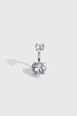 Heart Dangle Navel Piercing