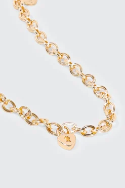 Heart Lock Chunky Chain Necklace