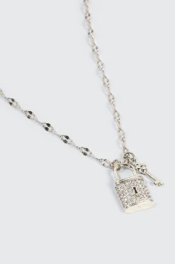 Heart Padlock & Key Necklace