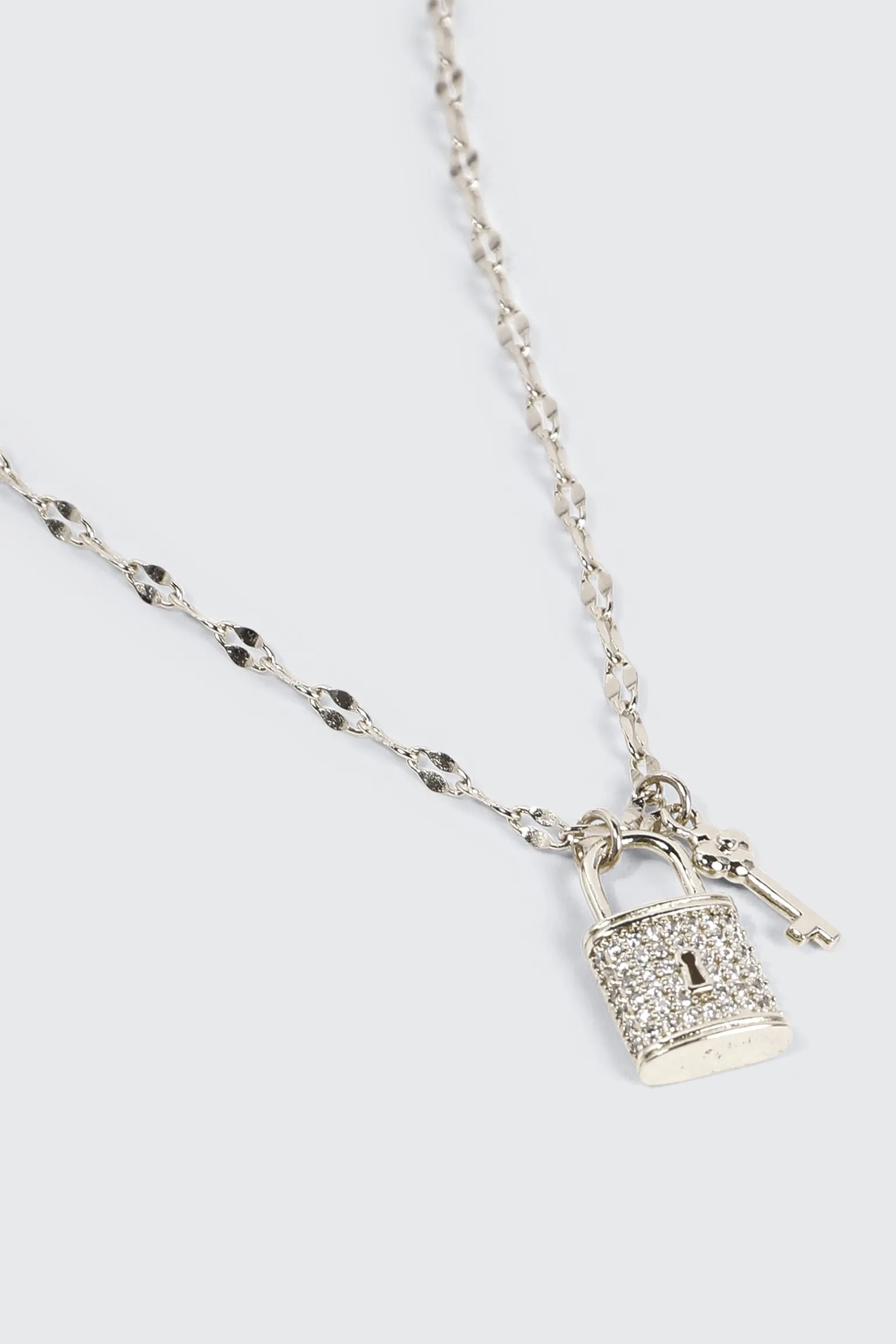 Heart Padlock & Key Necklace