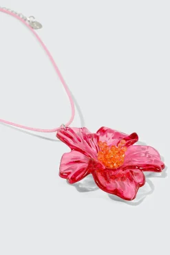 Hibiscus Pendant Necklace
