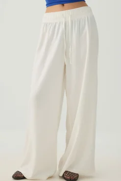 High Rise Linen Blend Pants