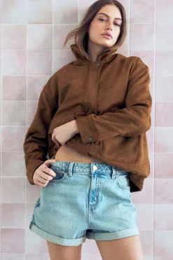 High Rise Mom Denim Shorts