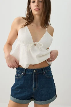High Rise Mom Denim Shorts