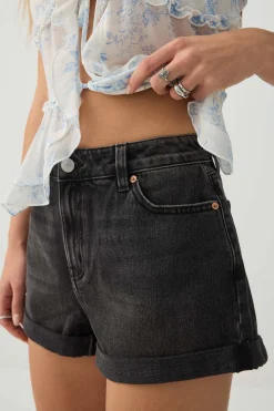 High Rise Mom Denim Shorts