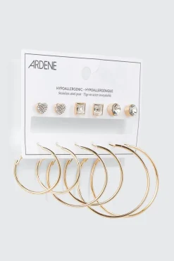 Hoop and Stud Earring Set
