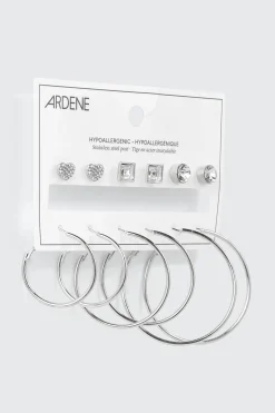 Hoop and Stud Earring Set