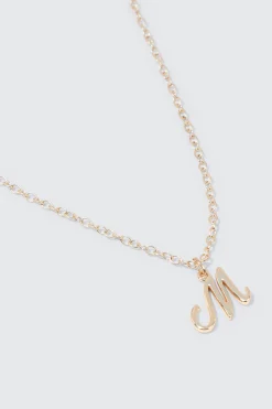 Initial M Necklace