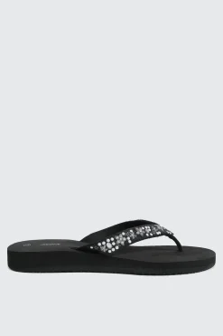 Jelly Flip-Flops with Beaded Strap