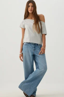 Jersey Off-Shoulder T-Shirt